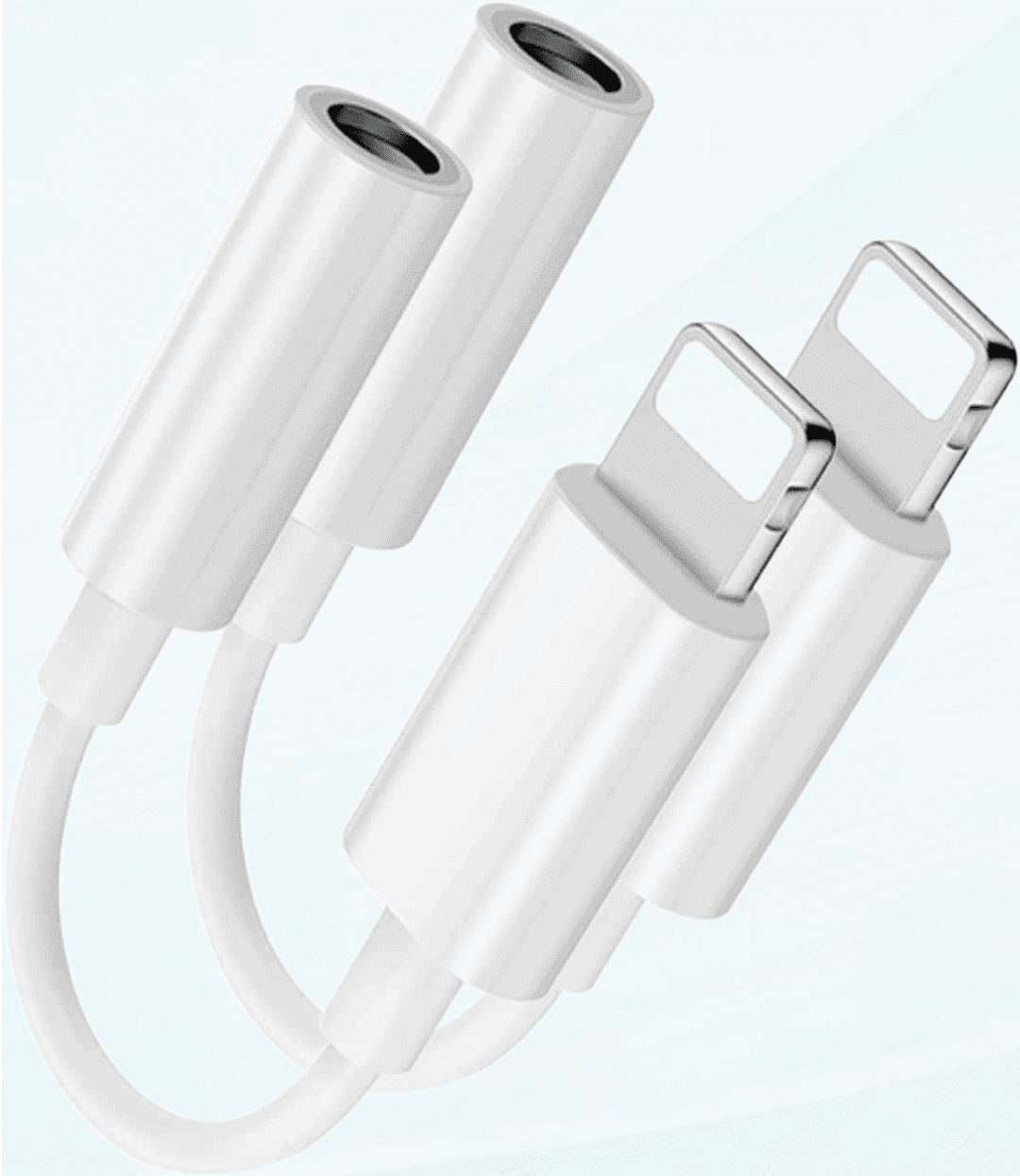 [Apple MFi Certified] 3.5mm Headphones Jack Adapter, 2 Pack Lightning