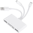 thumbnail image 1 of [Apple MFi Certified] 5-in-1 Memory Card Reader, iPhone/iPad USB OTG Adapter & SD Card Reader, USB C and USB A Devices with Micro SD & SD Card Slots, SDHC/SDXC/MMC, Plug and Play for iOS and Android, 1 of 7