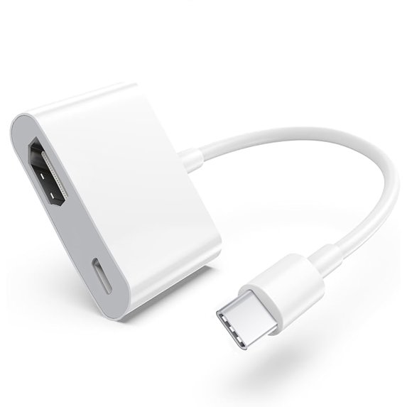 Apple MFi Certified Digital AV HDMI Adapter, 4K USB-C HDMI Converter, Sync Screen Video Audio Dongle for iPhone, iPad to TV/Projector/Monitor