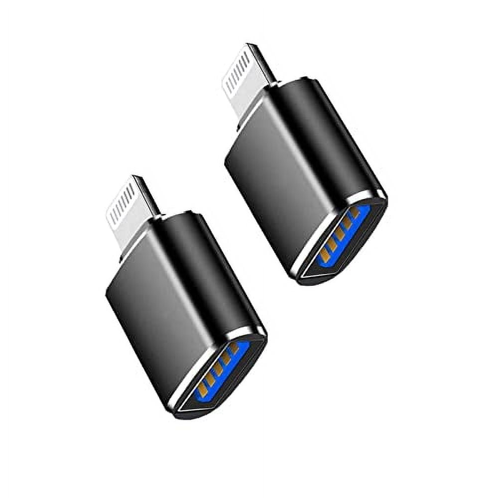 USB To Lightning Adapter 2-Pack – OTG Connector For IPhone, IPad, Flash Drives & Keyboards