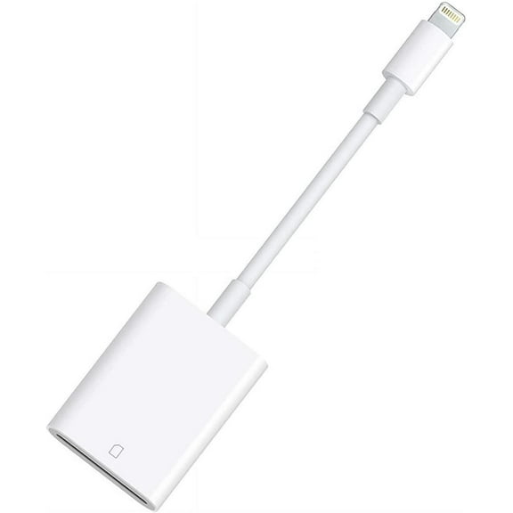 Apple MFi Certified Lightning to SD Card Camera Reader for iPhone iPad, sd Card Reader Memory Card Reader Trail Camera Viewer SD Card Adapter for iPhone 13/12/11/XS/XR/X/8/iPad, Plug and Play
