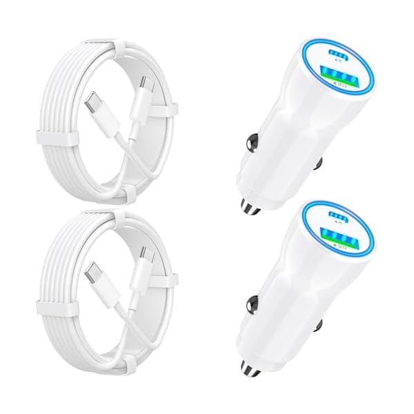 apple cigarette lighter adapter Apple MFi Certified] iPhone 16 Fast Car Charger, 2Pack 75W USB-C PD&QC3.0  Car Power Cigarette Lighter USB Charger Adapter with Type-C Cable for  iPhone 16 Pro/16 Plus/16 Pro Max/15/15 Pro/iPad
