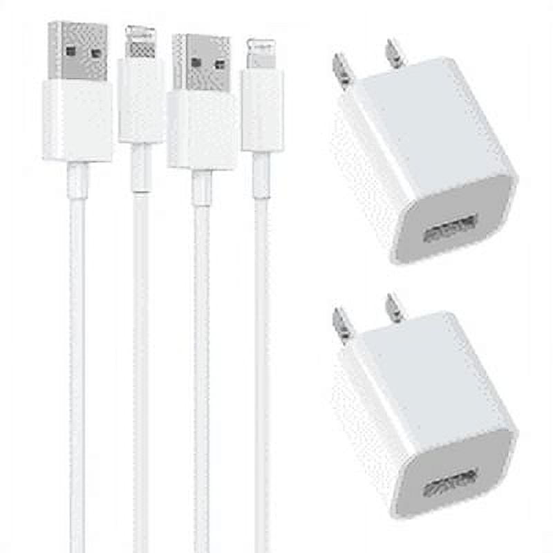[Apple MFi Certified] iPhone Charger 2 Pack 6FT Lightning Cable USB