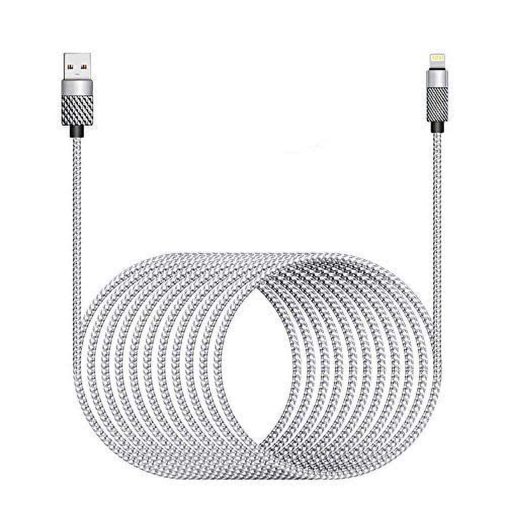 [ Apple MFi Certified ]iPhone Charger Cord 16Ft, Nylon Braided Long