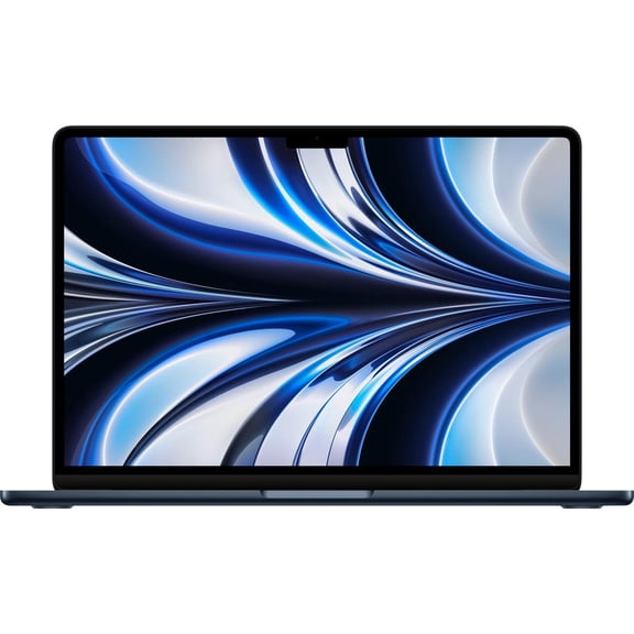 Apple MacBook Air 13.6" with Liquid Retina Display, M2 Chip with 8-Core CPU and 10-Core GPU, 16GB Memory, 512GB SSD, 35W Dual USB-C Power Adapter, Midnight, Mid 2022