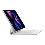 Apple Magic Keyboard iPad Keyboard case for iPad Pro 11-inch 1st, 2nd, 3rd, 4th gen and iPad Air 4th, 5th gen, M2 and M3, White