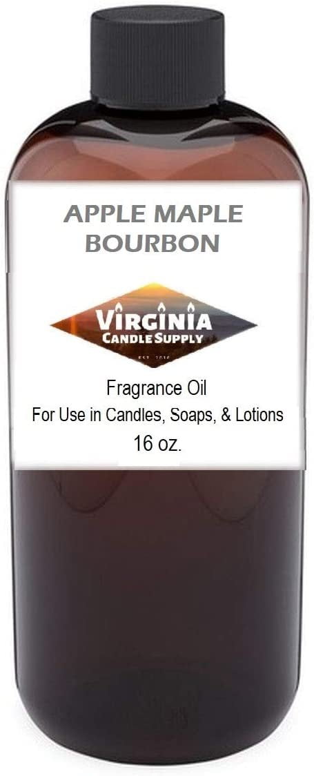 Apple Maple Bourbon Fragrance Oil 16 oz Bottle for Candle Making, Soap Making, Tart Making, Room Sprays, Lotions, Car Fresheners, Slime, Bath Bombs, Warmers