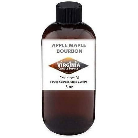 Apple Maple Bourbon Fragrance Oil 8 oz Bottle for Candle Making, Soap Making, Tart Making, Room Sprays, Lotions, Car Fresheners, Slime, Bath Bombs, Warmers