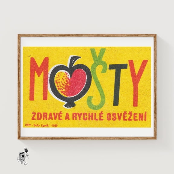 Apple Matchbox Art Print, Unframed Paper Poster 8x10in