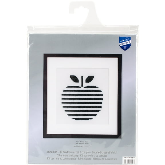 Apple On Aida Counted Cross Stitch Kit-7"X7" 14 Count