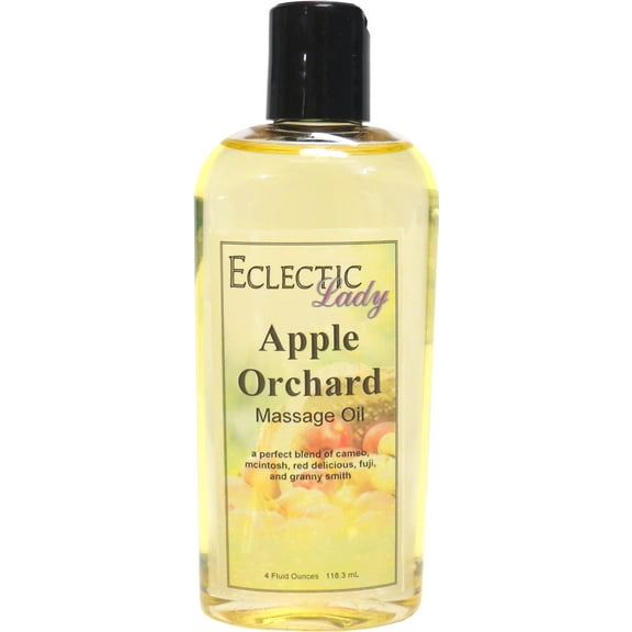 Apple Orchard Massage Oil by Eclectic Lady, 4 oz, Sweet Almond Oil and Jojoba Oil