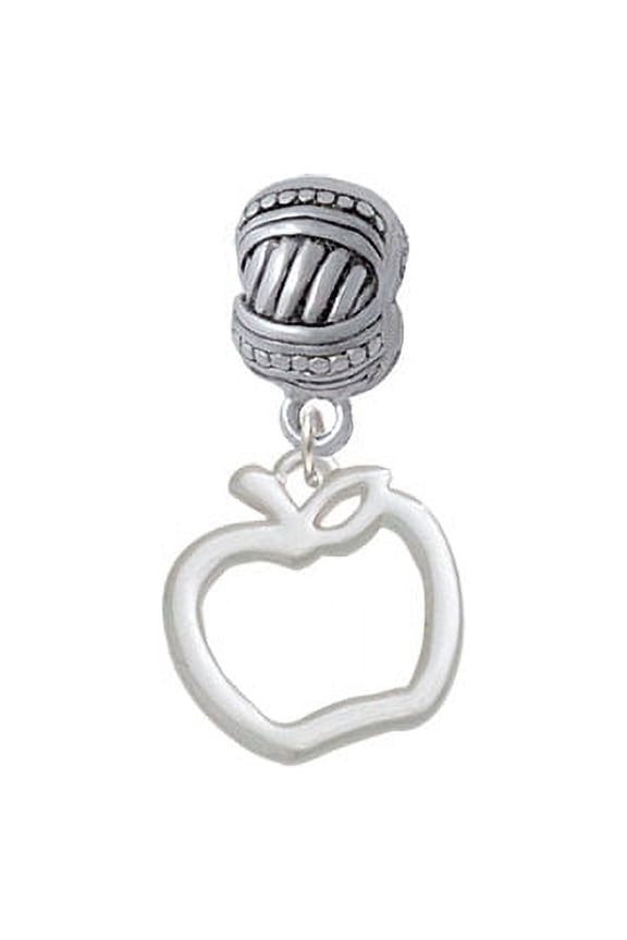 Apple Outline - Large Rope with Cross Beads Charm Bead