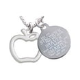 thumbnail image 1 of Apple Outline Stronger Braver Smarter Engraved Necklace, 1 of 1