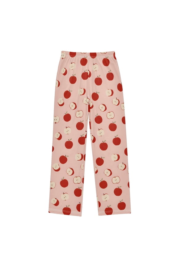 Apple Pattern Pajama Pants Soft and Lightweight Elastic Waistband Pajama Pants