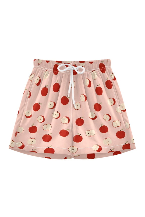 Apple Pattern Swim Trunks Quick Drying Bathing Suit Summer Shorts Swimwear