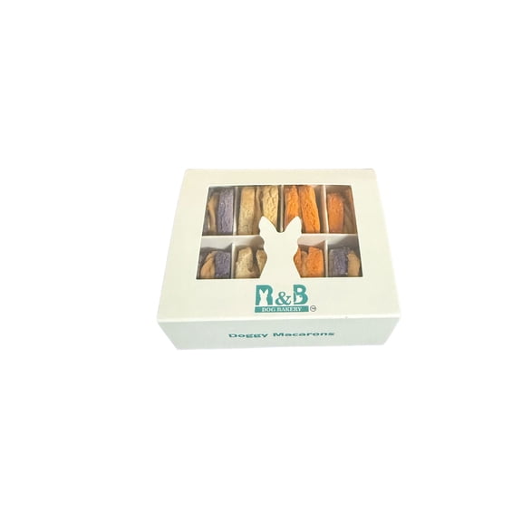 Apple & Peanut Butter Doggy Macarons for Dogs, 8 Piece Box