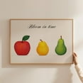 thumbnail image 1 of Apple And Pears Illustration Print - Modern Minimalist Fruit Wall Art Poster - Colorful Healthy Food Kitchen Dining Room Wall Art, Modern Wall Decor, 8x12 UNFRAMED, 1 of 2