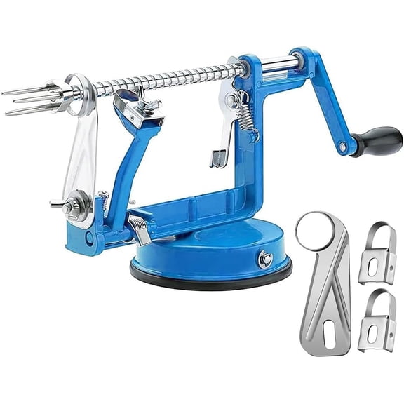 Apple Peeler Corer, Long lasting Chrome Cast Magnesium Alloy Apple Peeler Slicer Corer with Stainless Steel Blades and Powerful Suction Base for Apples and Potato