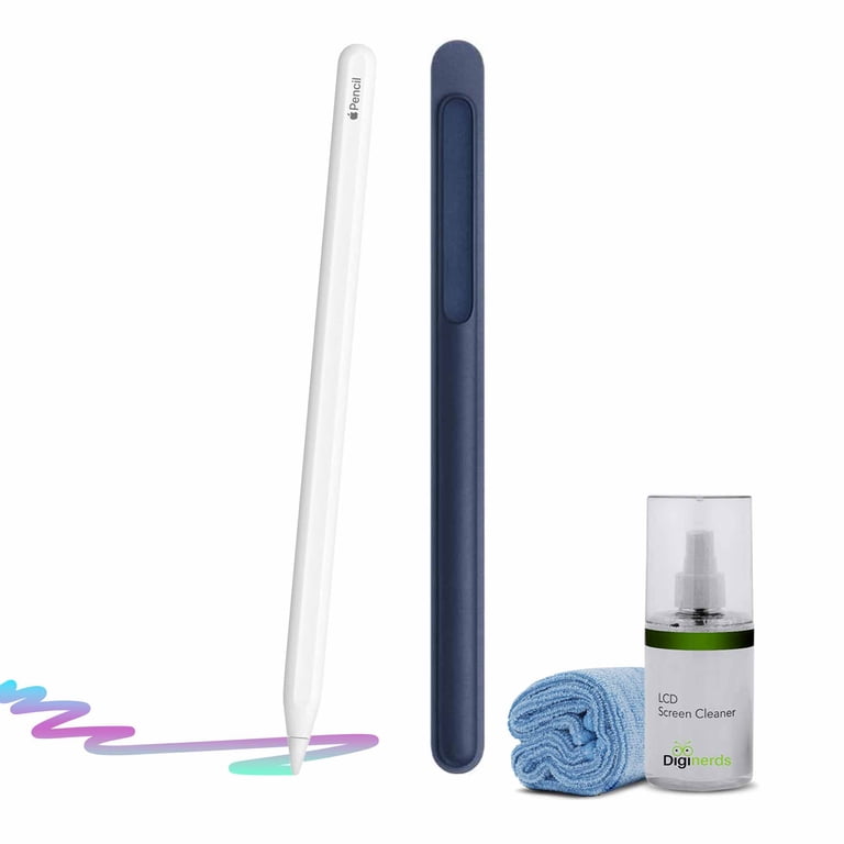Apple Pencil 2nd Generation Bundle with Midnight Blue Pencil Case
