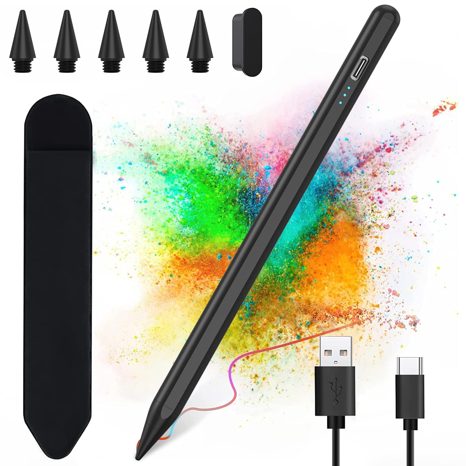 Apple Pencil for iPad 10th Generation, Stylus Pen for iPad (9/8/7/6) th Gen, iPad Pro Pencil Rechargeable Palm Rejection Fast Charge Compatible with Apple Pencil for iPad 10th Generation, Stylus Pen for iPad (9/8/7/6) th Gen, iPad Pro Pencil Rechargeable Palm Rejection Fast Charge Compatible with