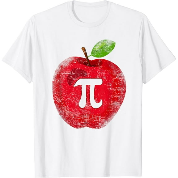Apple Pi Day Math Lover Teacher Student 3.14 Apple Pie Pun T-Shirt100% pure cotton white short-sleeved T-shirts for men and women