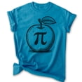 thumbnail image 1 of Apple Pi T-shirt, Unisex Women's Men's Shirt, Apple Pie Math Teacher Science Algebra Thanksgiving, Heather Blue, 3X-Large, 1 of 6