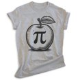 thumbnail image 1 of Apple Pi T-shirt, Unisex Women's Men's Shirt, Apple Pie Math Teacher Science Algebra Thanksgiving, Heather Gray, XX-Large, 1 of 6