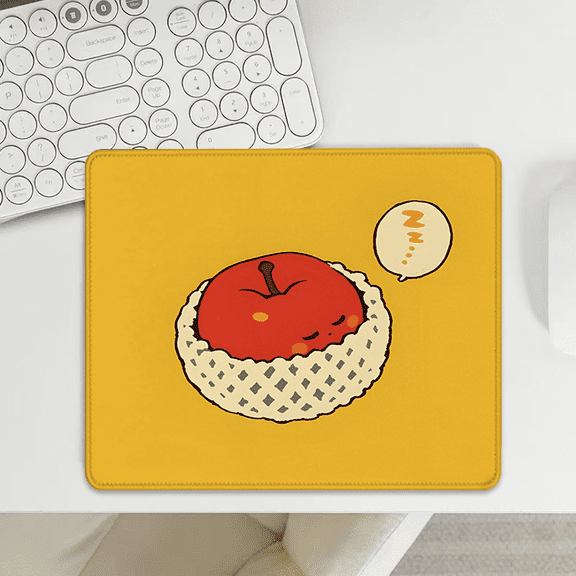 Apple Pie Cartoon Mouse Pad 9.44 x 7.87 Inches - Cute Kawaii Design for Desk and Gaming