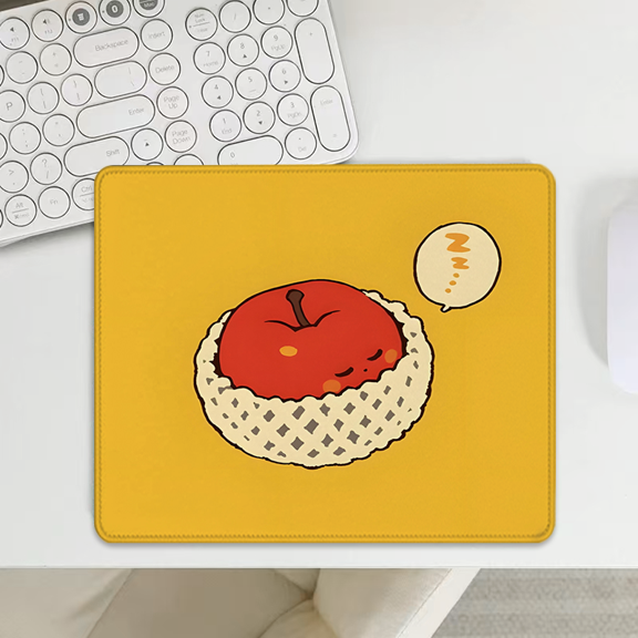 Apple Pie Cartoon Mouse Pad 9.44 x 7.87 Inches Soft Polyester Desk Accessory for Office and Gaming