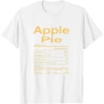 thumbnail image 1 of Apple Pie Nutrition Facts 2020 Thanksgiving Christmas Food Womens T-Shirt White Medium, 1 of 5