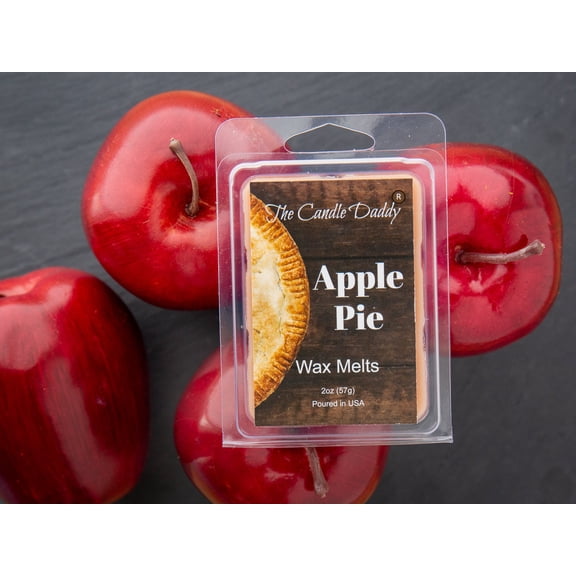 Apple Pie - Sweet American Freshly Baked Scented Melt- Maximum Scent Wax Cubes/Melts- 1 Pack -2 Ounces- 6 Cubes