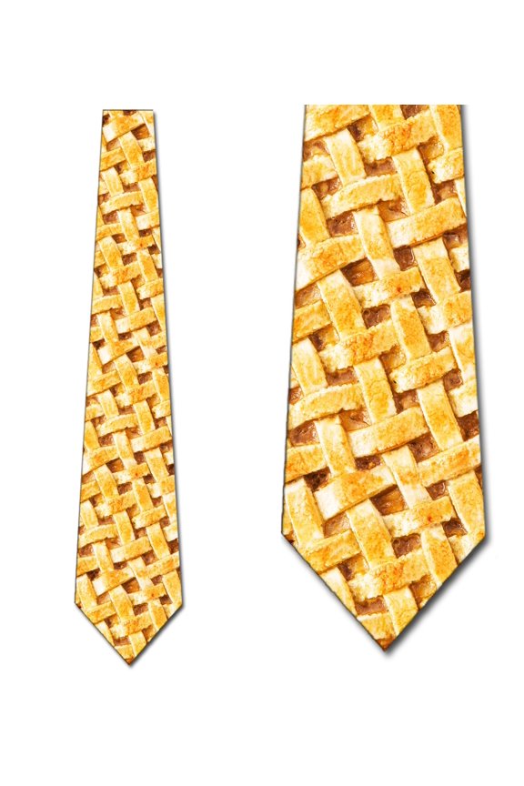 Apple Pie Ties Mens Food Necktie Dessert Tie by Three Rooker