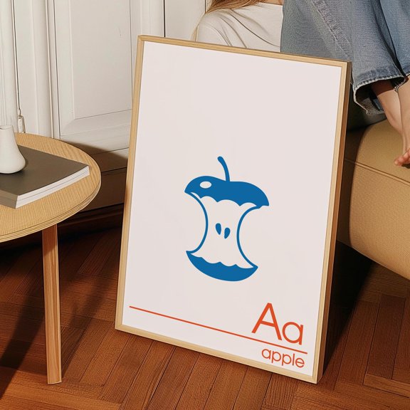 Apple Poster Indie Wall Art , Poster Print Only