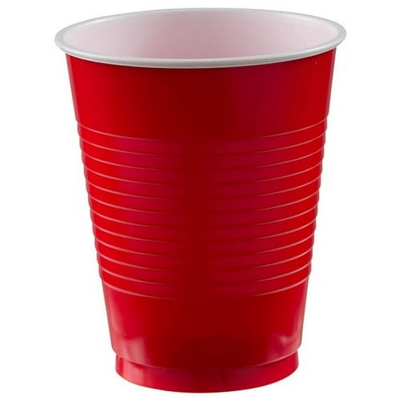 Apple Red Big Party Pack 16 oz. Plastic Cups