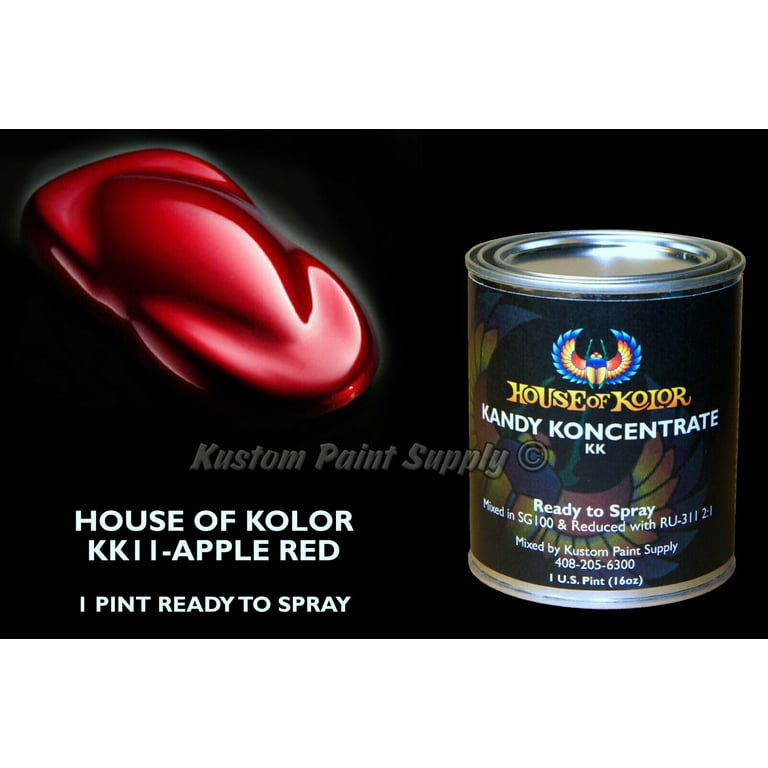 Apple Red Kandy KK11 House of Kolor 1 Pint Can Ready To Spray Candy Paint