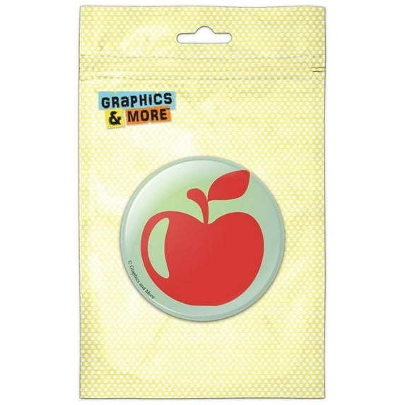 Apple Red Pinback Button Pin Badge