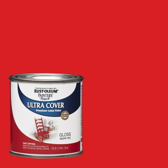 Apple Red, Rust-Oleum Painter's Touch Ultra Cover Gloss, Half Pint, 6 Pack