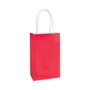 Apple Red Small Bags With White Twist Handles - 8 3/8"H x 5 1/4"W x 3 1/4"D - 5 Pack 162800405