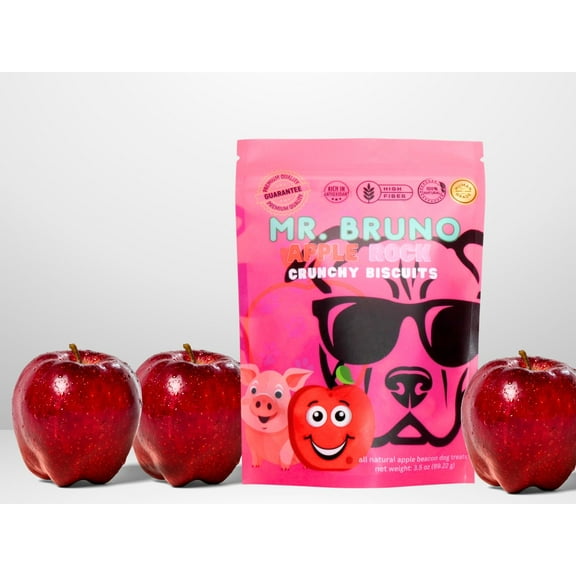 Mr. Bruno Apple Cinnamon Dog Treats  3.5 oz Bag