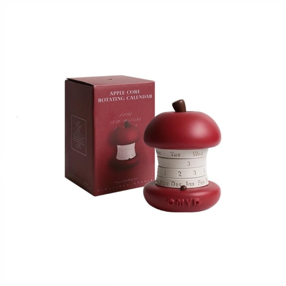 Apple Rotating Perpetual Calendar Desktop Decor Classic Timeless Calendar Office Home Gift