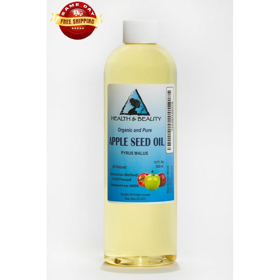 Apple Seed Oil Organic Carrier Cold Pressed Premium Natural 100% Pure 12 oz
