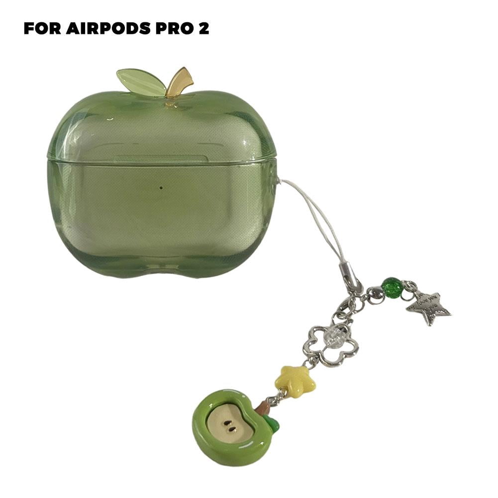 Apple-Shaped Case for AirPods Pro 2 Transparent TPU  display picture 3