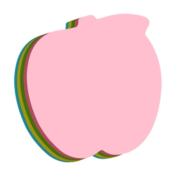 Apple Shaped Cute Sticky Notes, 2.95X2.76 inch Colorful Post it Notes Self Adhesive Note Pads, Memo Sheets, Decorative Office Notepads, Office Reminder Stationery, Blank Writing Sticky Pads