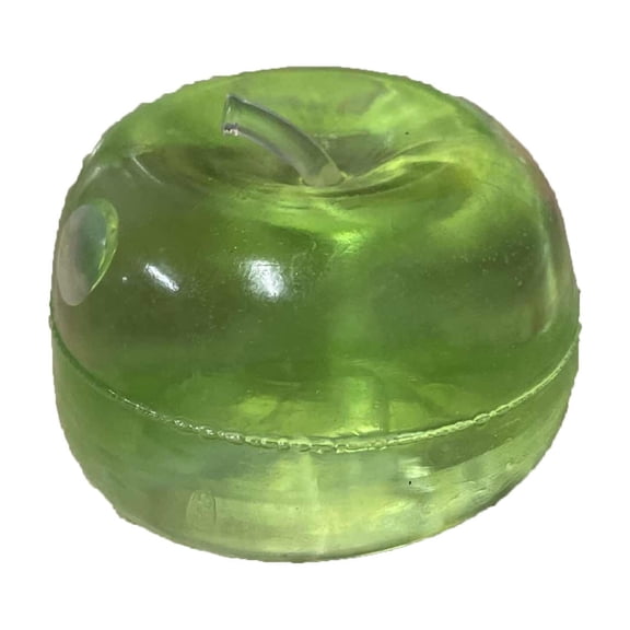 Apple Shaped Ice Cube Mold , Clear Green Reusable 2.8 Inch Large Ice Block Maker for Chilling Whiskey Cocktail Coffee Beverages Home Bar Party Daily Use
