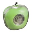 thumbnail image 1 of Apple Shaped Talking Alarm Clock with Temperature - Green, 1 of 1