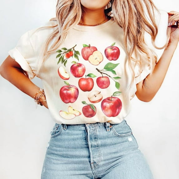 Apple Shirt, Aesthetic Fruit Shirt, Fruit Shirt, Pumpkin Patch Shirt, Cute Fall Shirt, Vintage Fall Shirt, Autumn Shirt, Cute Fall Gift
