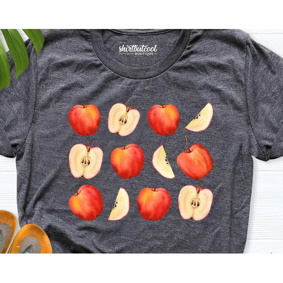 Apple Shirt, Fruit Shirt, Apple Festival T-Shirt, Fall Apple Shirt, Apple Tee, Farm Fresh Apple Shirt, Kawaii Vegan Food Shirt, Foodie Gift TSHIRT All Size S-5XL