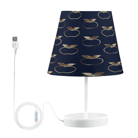Apple Silhouette Desk Lamp LED Table Nightstand Lamps with 3 Color Temperatures for Home Bedroom Living Room Decor 8x12