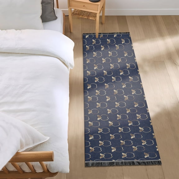 Apple Silhouette Runner Area Rug 2x6 Soft Non-Slip Washable Bedside Carpet for Hallway Bedroom Living Room Home Decor