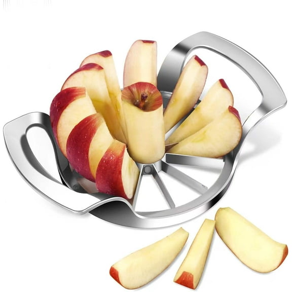Apple Slicer,12-Blade Extra Large Apple Corer,Heavy Duty Stainless Steel Apple Cutter and Divider,Easy to Use,Time-Saving